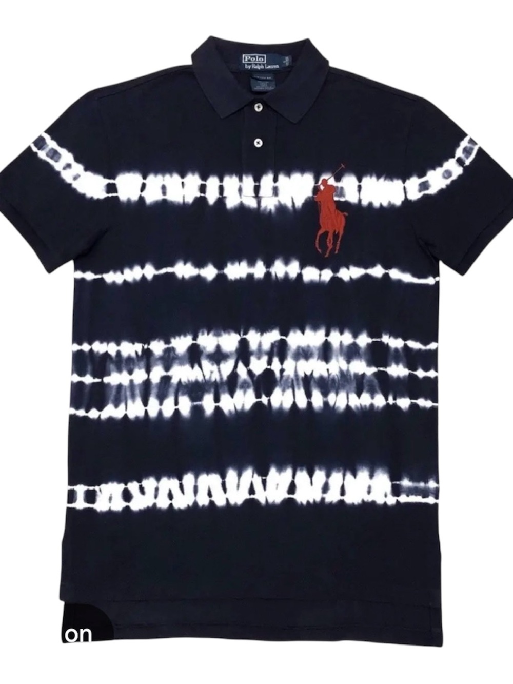 Polo Ralph Lauren Tie Dye Big Pony Polo Shirt Navy XXL Orig $125